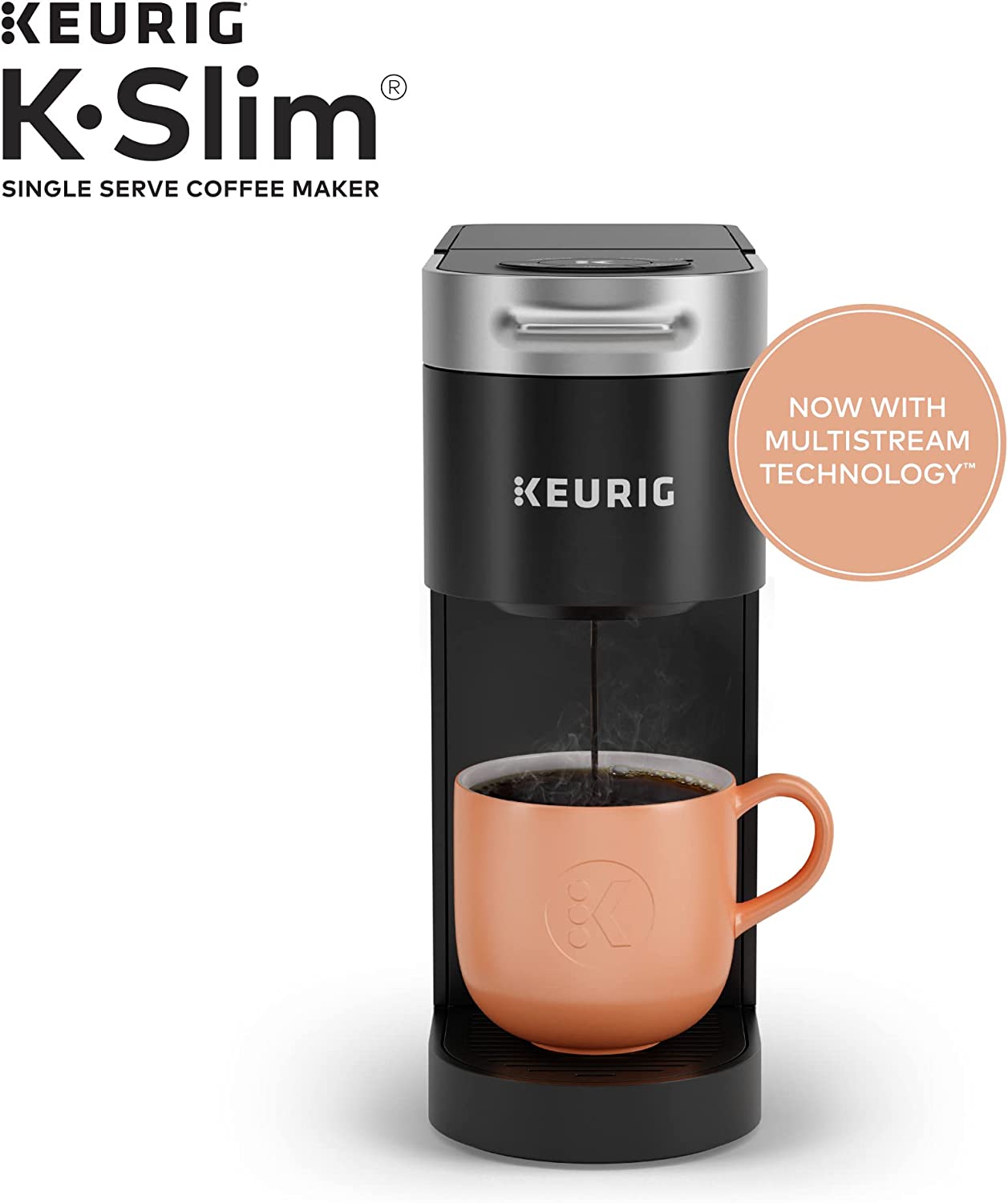 Keurig K- Slim Single Serve K-Cup Pod Coffee Maker, Multistream Technology, Black - Airbnb Ambassador