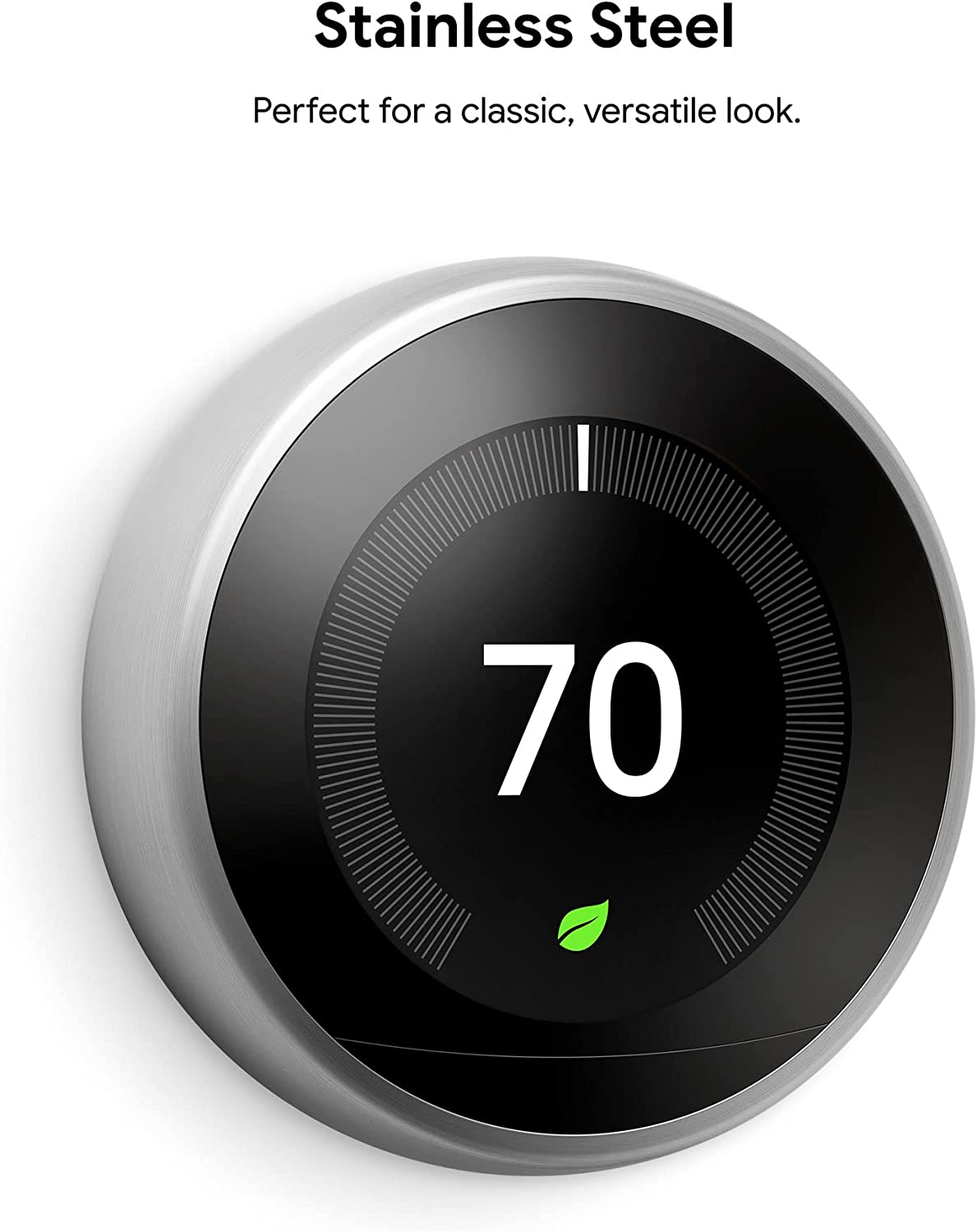 Google Nest Learning Thermostat - Programmable Smart Thermostat for Home - 3rd Generation Nest Thermostat - Works with Alexa - Stainless Steel - Airbnb Ambassador