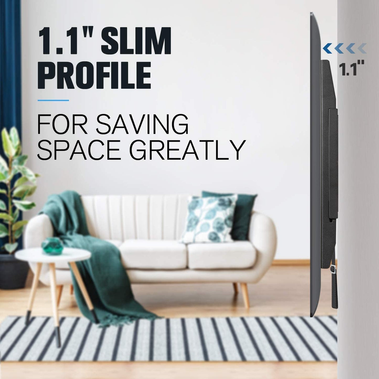 Mounting Dream TV Mount Fixed for Most 26-55 Inch LED, LCD and Plasma TV, TV Wall Mount TV Bracket up to VESA 400x400mm and 100 LBS Loading Capacity, Low Profile and Space Saving Flat Mount MD2361-K - Airbnb Ambassador