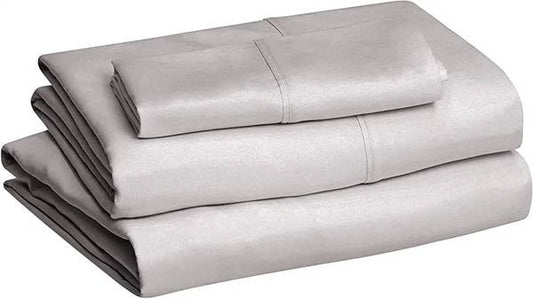 Amazon Basics Lightweight Soft Microfiber Sheet Set with 16-Inch Deep Pockets - Twin, Dark Gray, 4-Pack