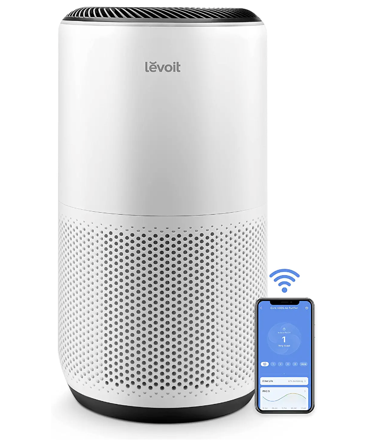 LEVOIT Air Purifiers for Home Large Room, Smart WiFi and PM2.5 Monitor H13 True HEPA Filter Removes Up to 99.97% of Particles, Pet Allergies, Smoke, Dust, Auto Mode, Alexa Control, White