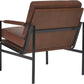 Brown Silver Finish-Amazon.com: Signature Design by Ashley Puckman Mid-Century Modern Leather Accent Chair, Black : Home & Kitchen