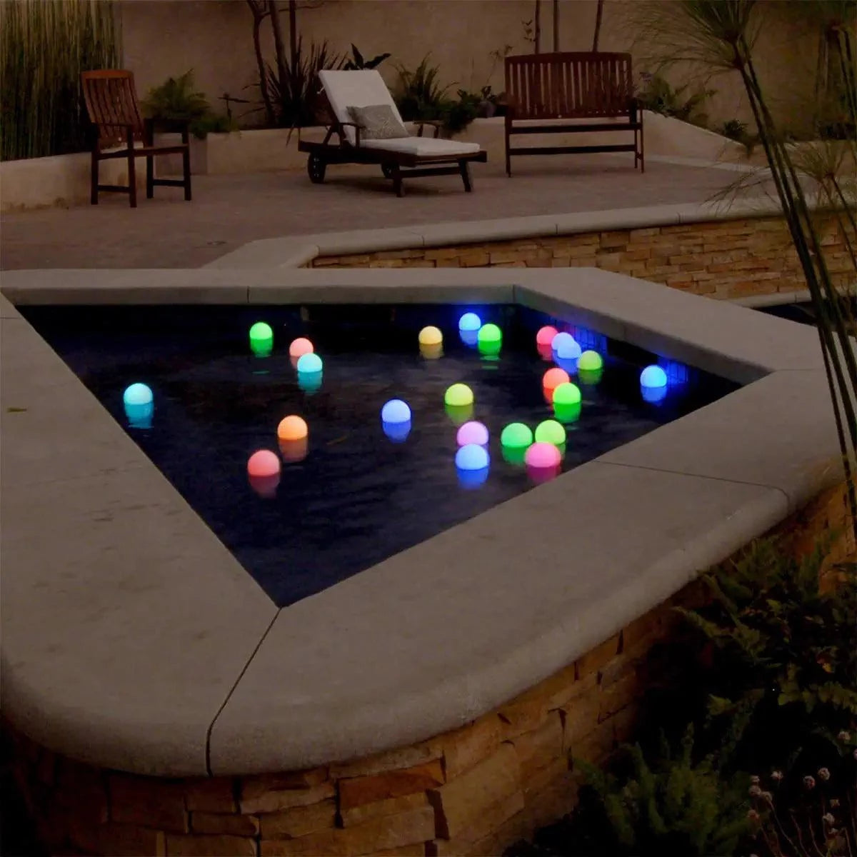 Floating Lights for Pool (Set of 12) 3” Round Light Up Pool Glow Balls Color Changing Pool Decorations LED Lighted Balls for Pool - Airbnb Ambassador
