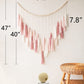 Decocove Macrame Wall Hanging - Large Macrame Wall Hanging with Wood Beads - Bohemian Wall Decor for Bedroom, Living Room and Kitchen - Warm Blush Pink - 35'' x 36'' - Airbnb Ambassador