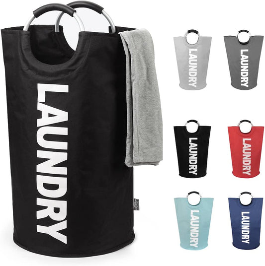 DOKEHOM 90L Large Laundry Basket (7 Colors), Collapsible Laundry Bag, Foldable Laundry Hamper, Folding Washing Bin (Black, L) - Airbnb Ambassador