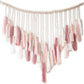 Decocove Macrame Wall Hanging - Large Macrame Wall Hanging with Wood Beads - Bohemian Wall Decor for Bedroom, Living Room and Kitchen - Warm Blush Pink - 35'' x 36'' - Airbnb Ambassador