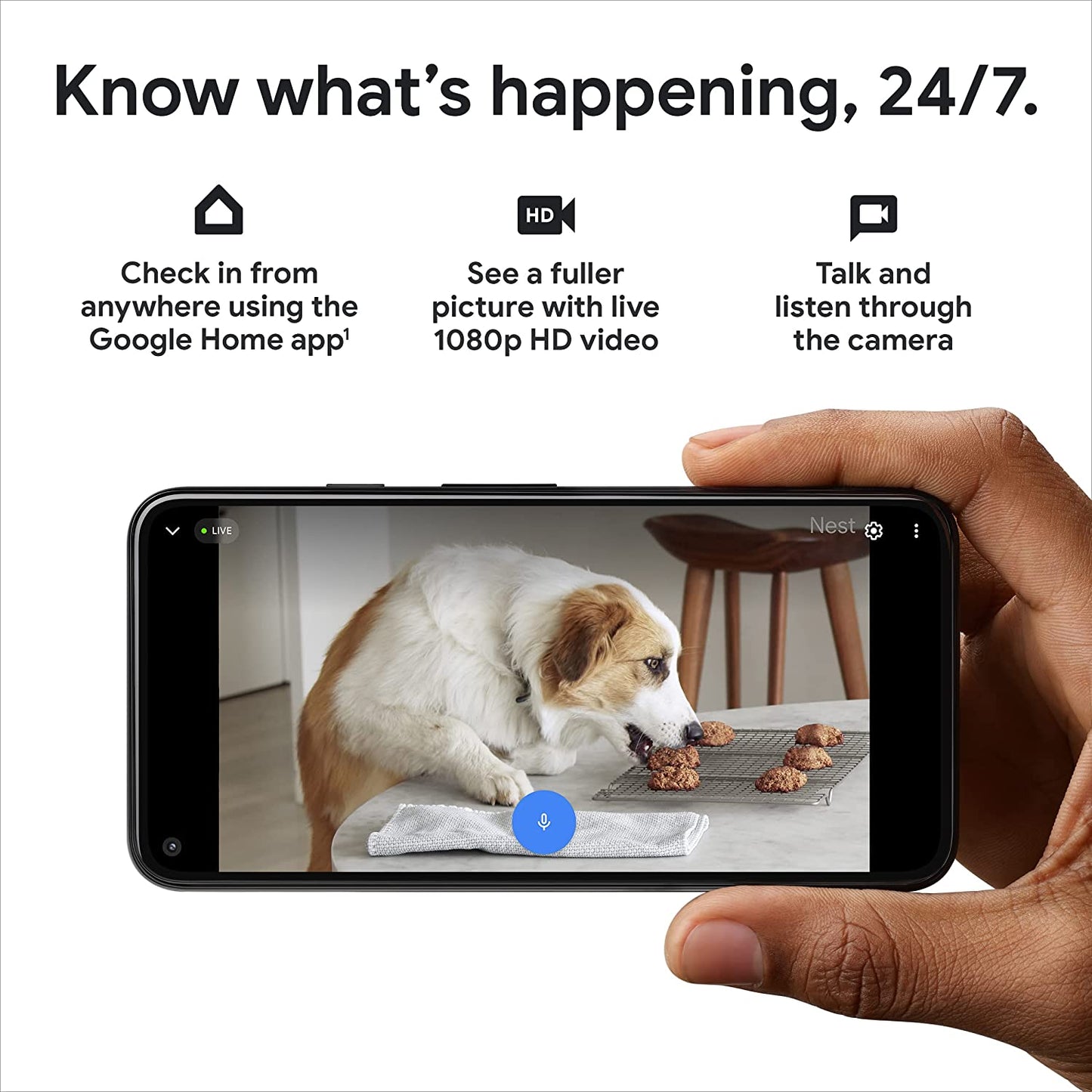 Google Nest Security Cam (Wired) - 2nd Generation - Snow - Airbnb Ambassador